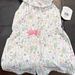 Kyle & Deena Floral Kids Bodysuit - Pink and Green